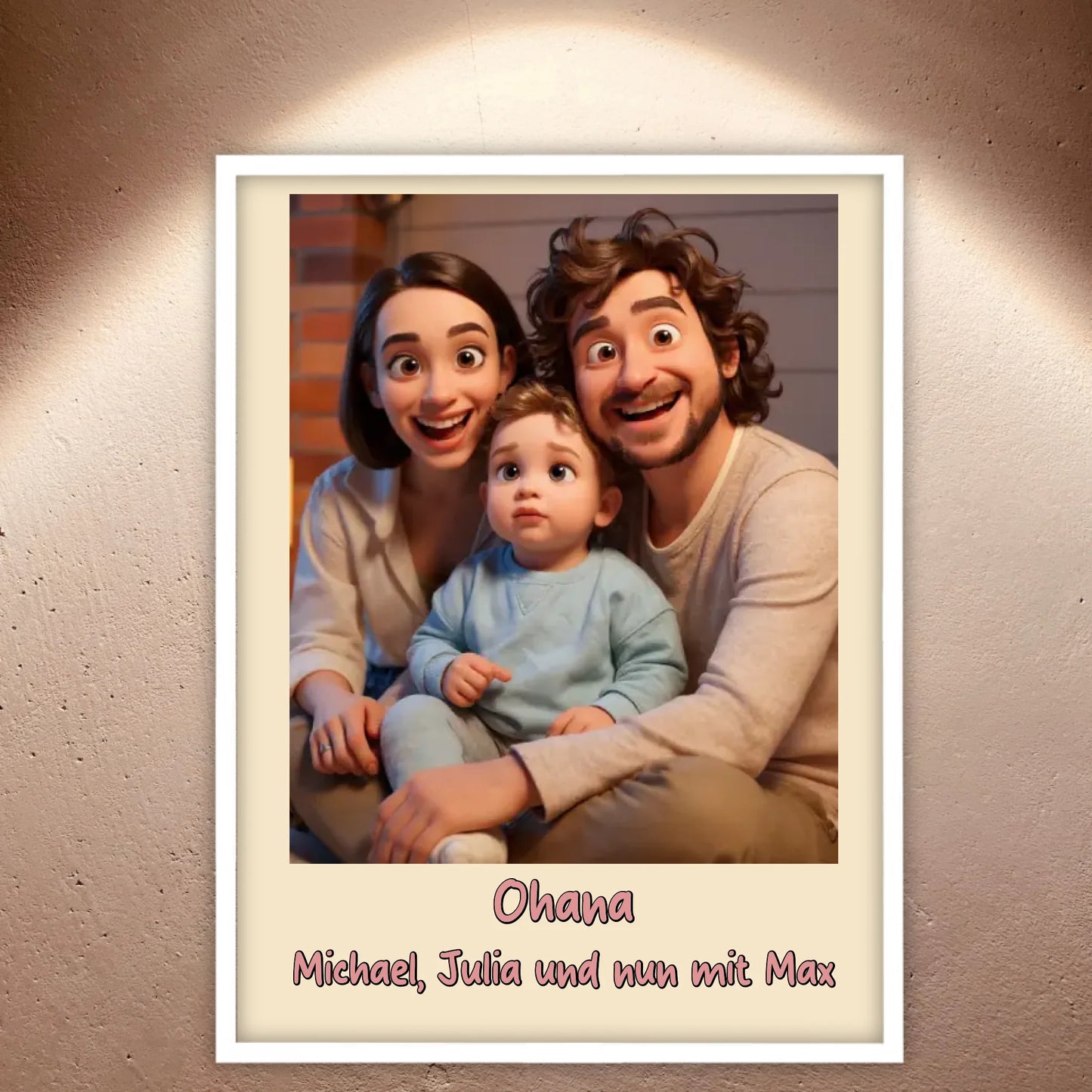 Familien Foto in Cartoon und Zeichentrick - individuelles Poster oder Leinwand | Personalize Palace