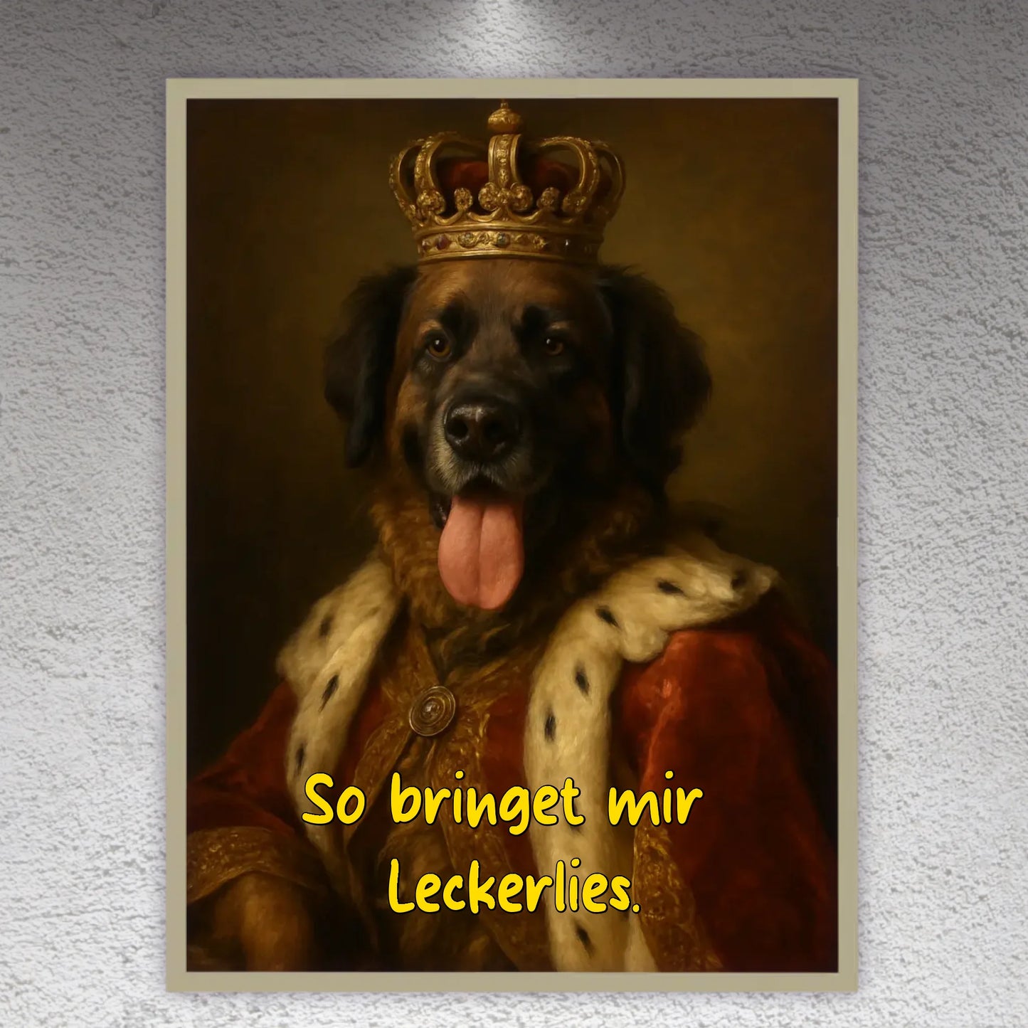 Dein Haustier-Foto als royales Gemälde - individuelles Poster mit Rahmen | Personalize Palace