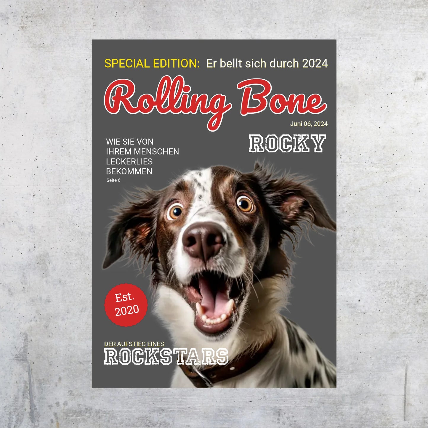 Cover Hundemagazin - personalisierbare Hundezeitschrift | Personalize Palace