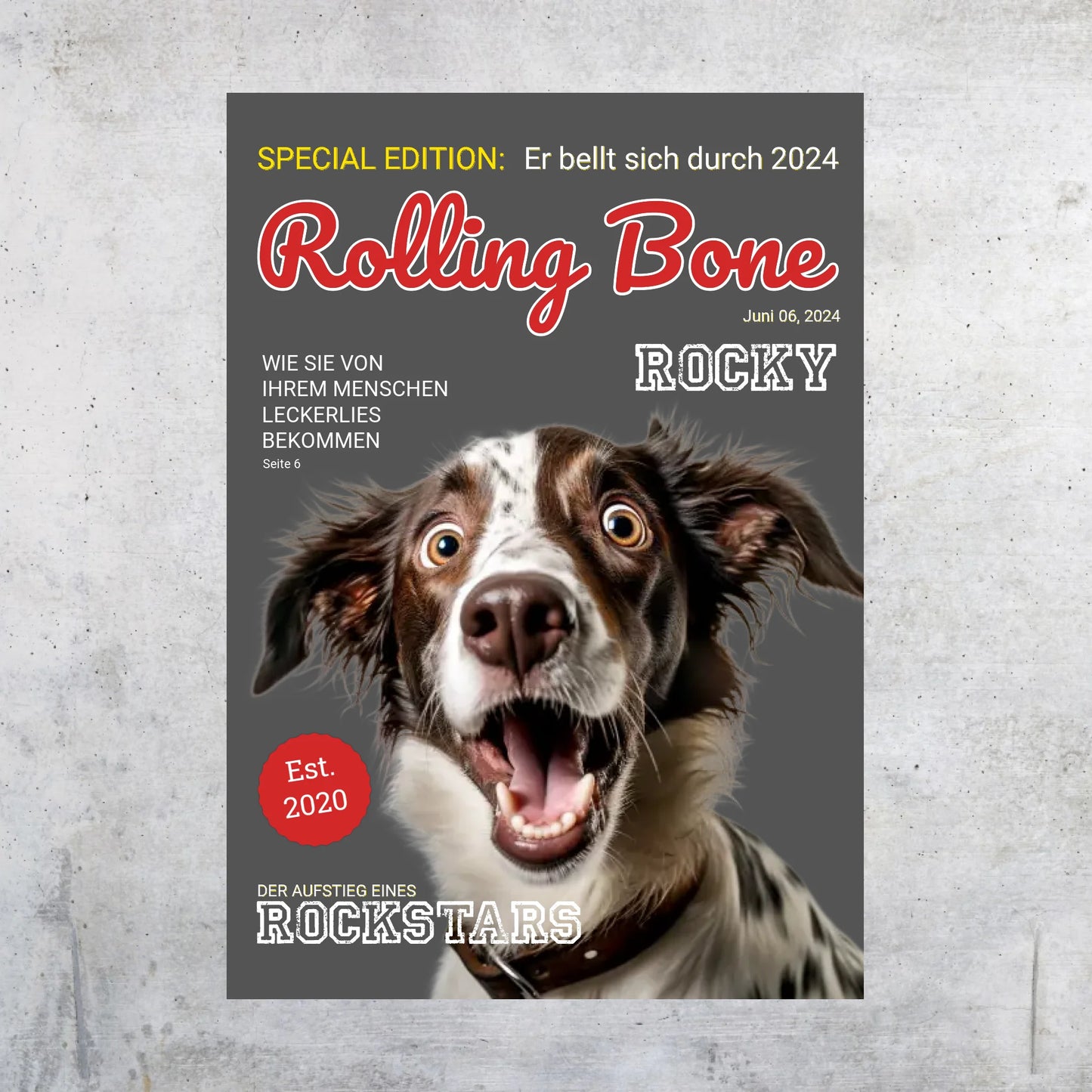 Cover Hundemagazin - personalisierbare Hundezeitschrift | Personalize Palace