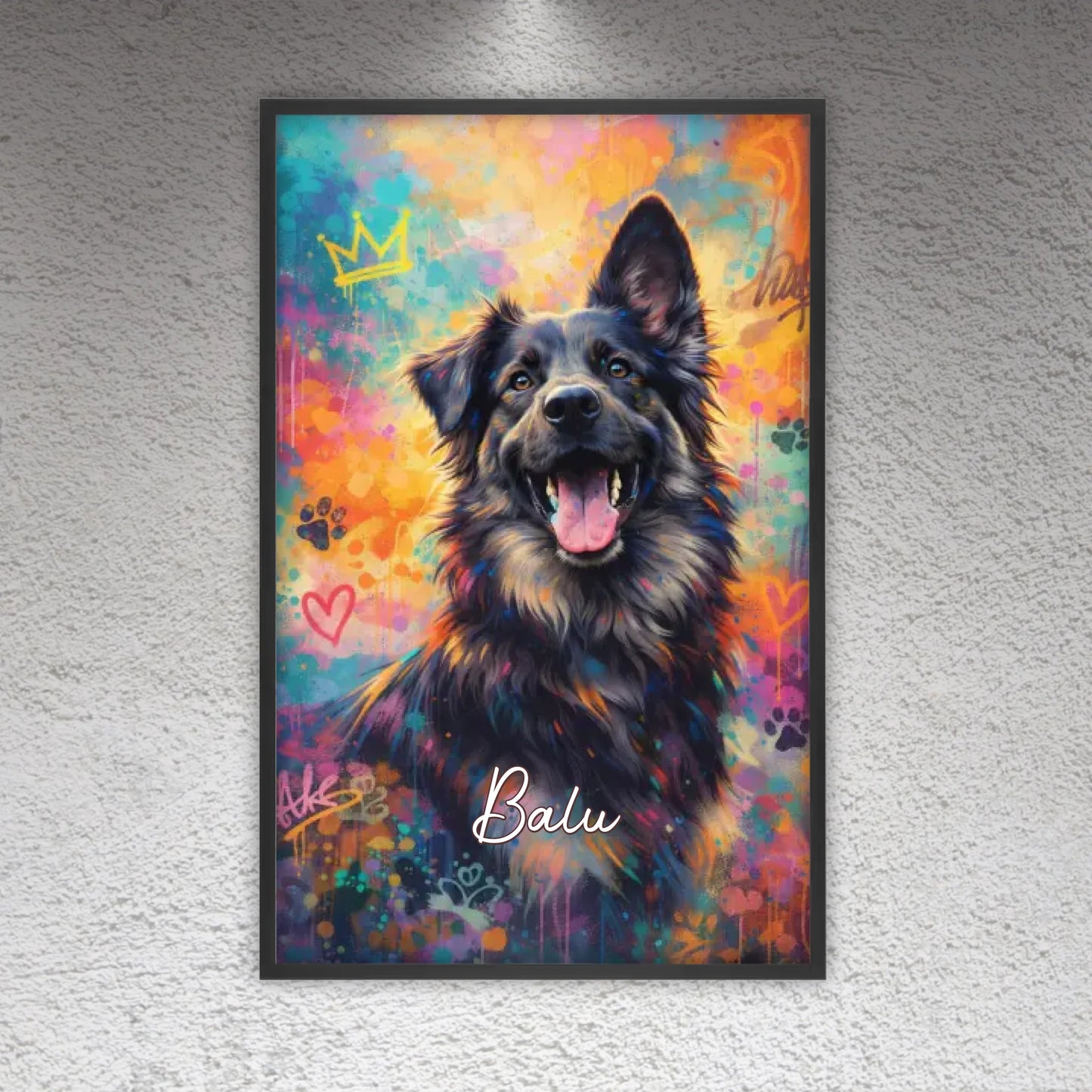 Personalisierte Hunde Poster - Graffiti, Streetart, Pop-Art