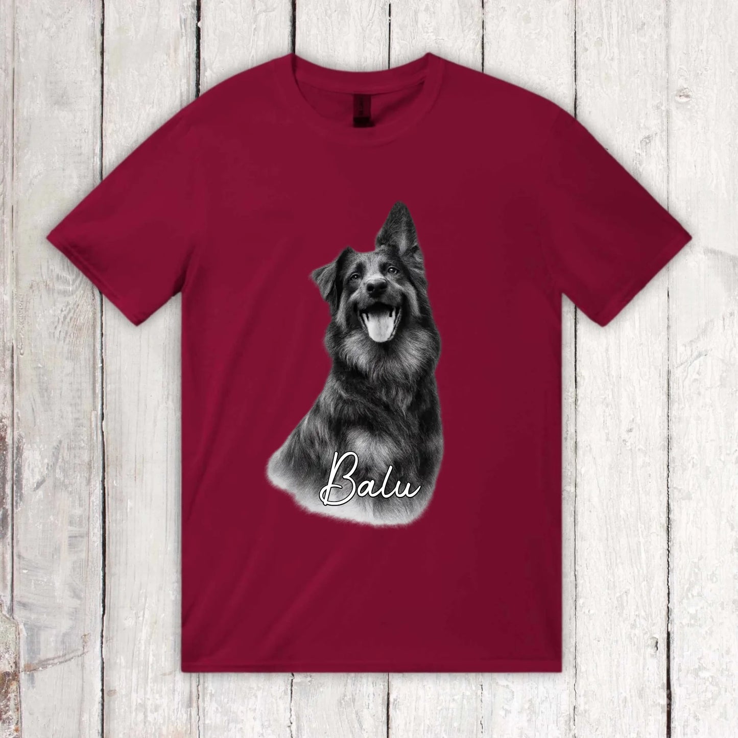 Personalisierter Hoodie RETRO Hundefoto mit Name