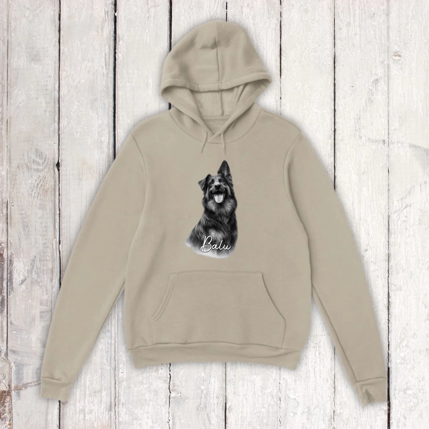Personalisierter Hoodie RETRO Hundefoto mit Name | Personalize Palace