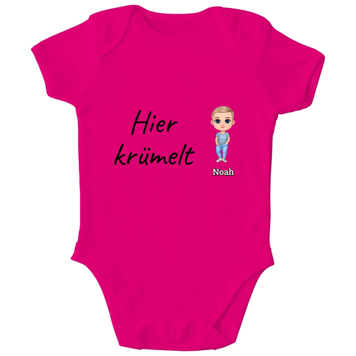 front_Fuchsia_Kinder Bio Body Strampler_Platzhalter_TIB_mockup