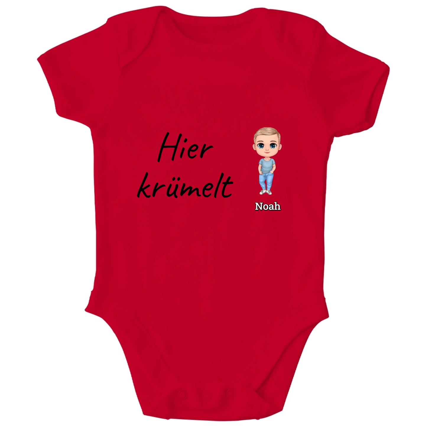front_Red_Kinder Bio Body Strampler_Platzhalter_TIB_mockup