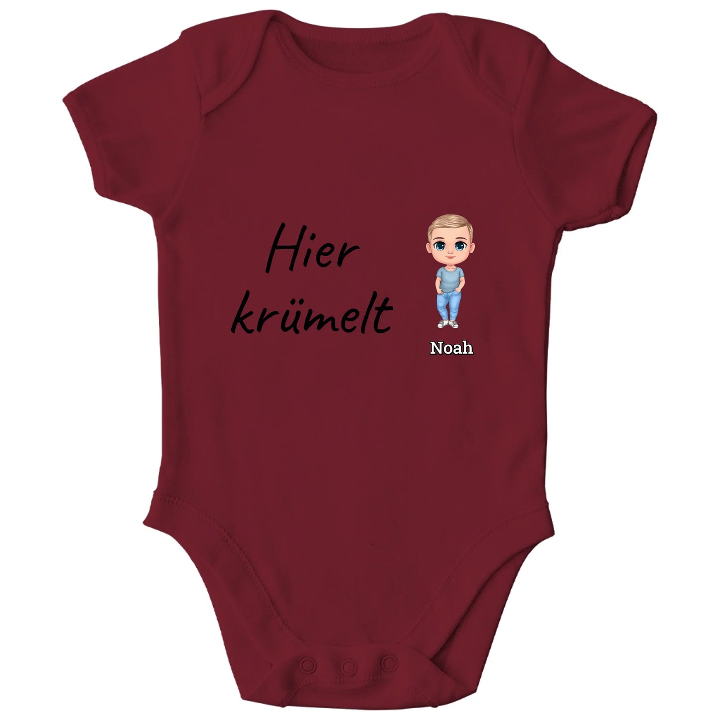 front_Burgundy_Kinder Bio Body Strampler_Platzhalter_TIB_mockup