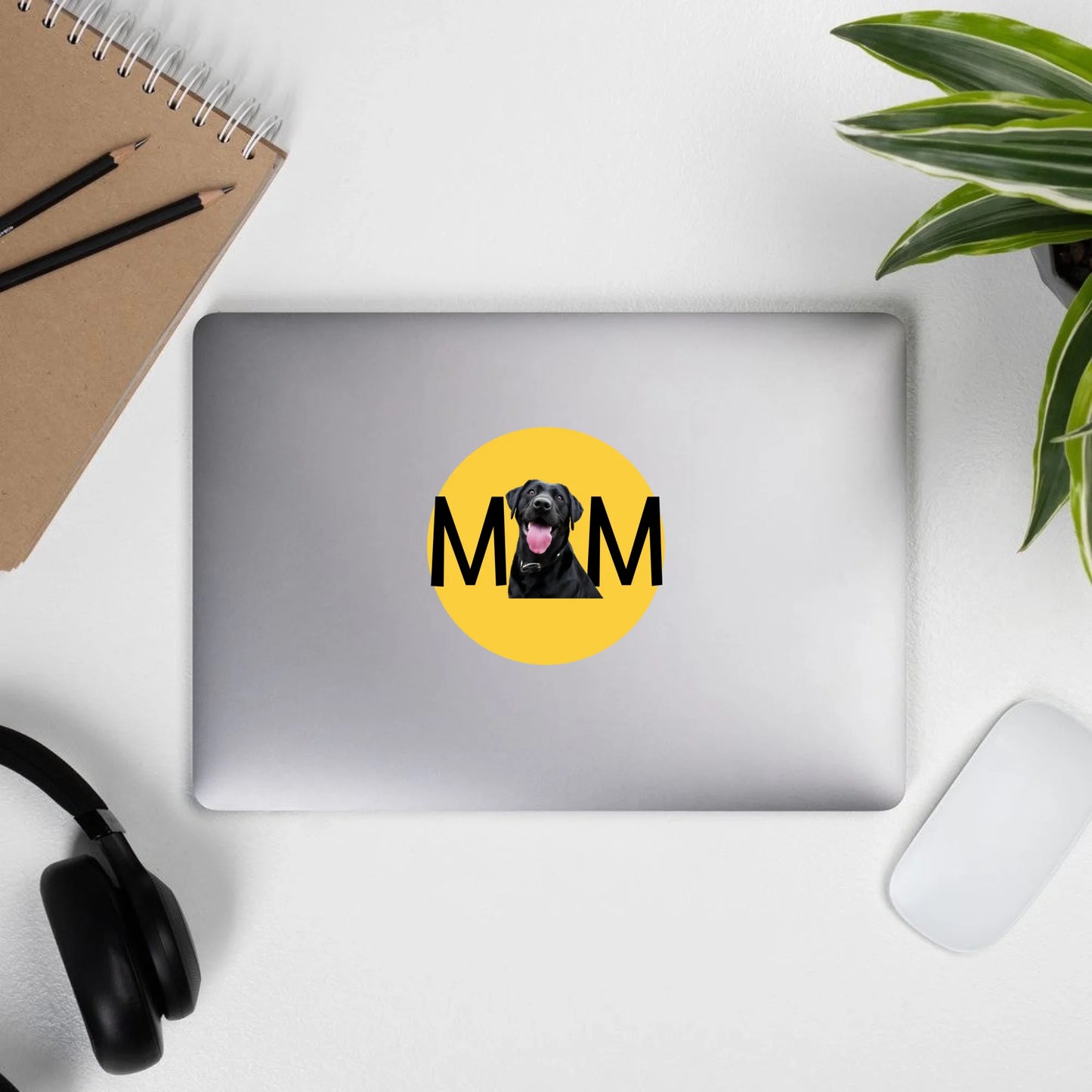 DOG MOM mit Foto und Text - Individueller Autoaufkleber