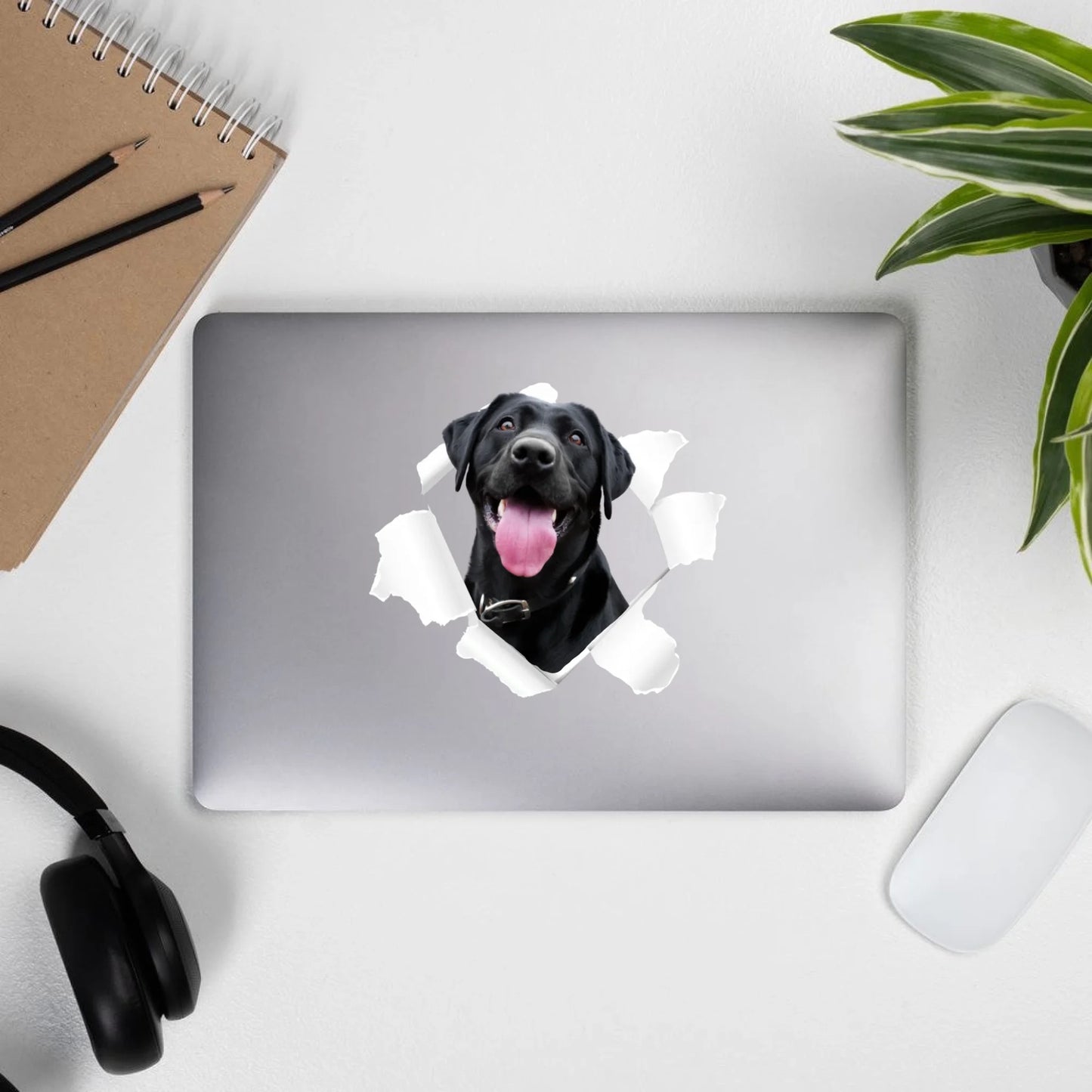 DOG MOM mit Foto und Text - Individueller Autoaufkleber