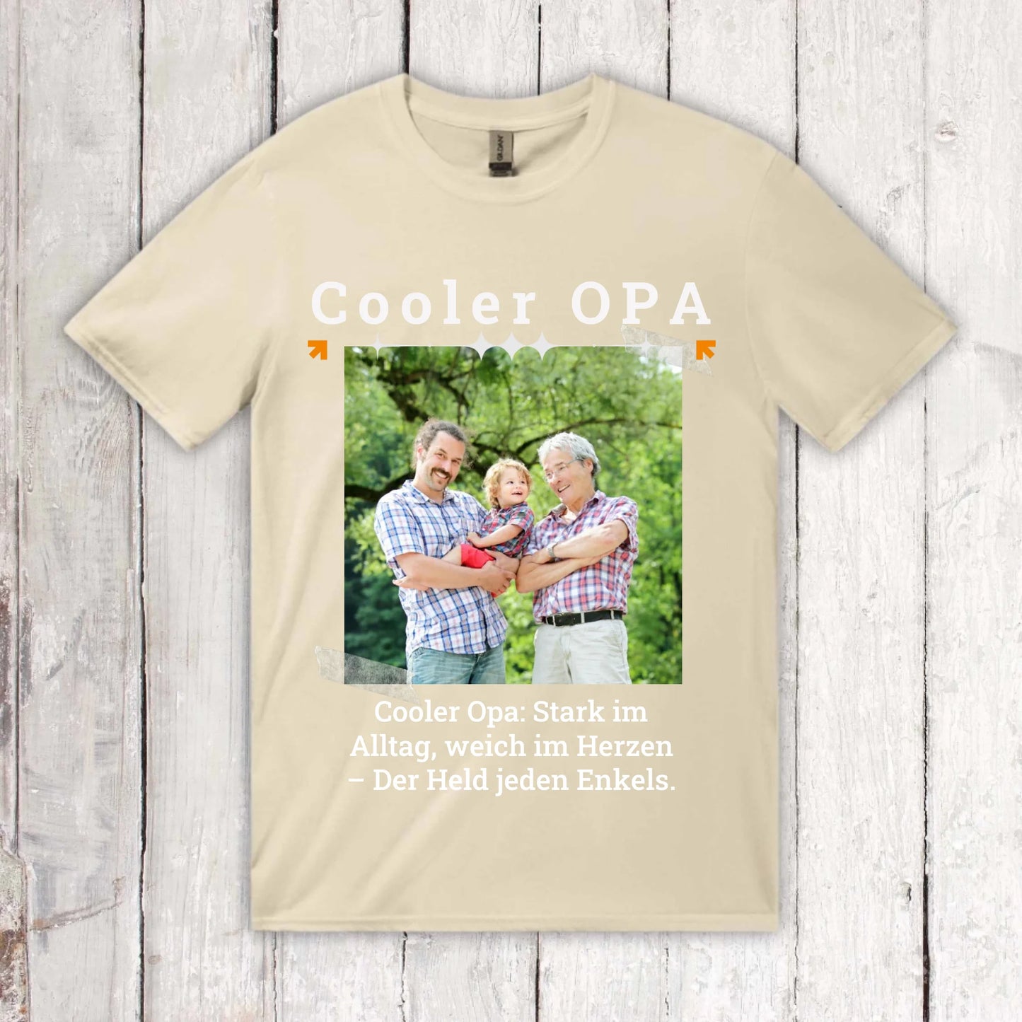 Personalisiertes T-Shirt Coole Oma mit Foto, Name und Text