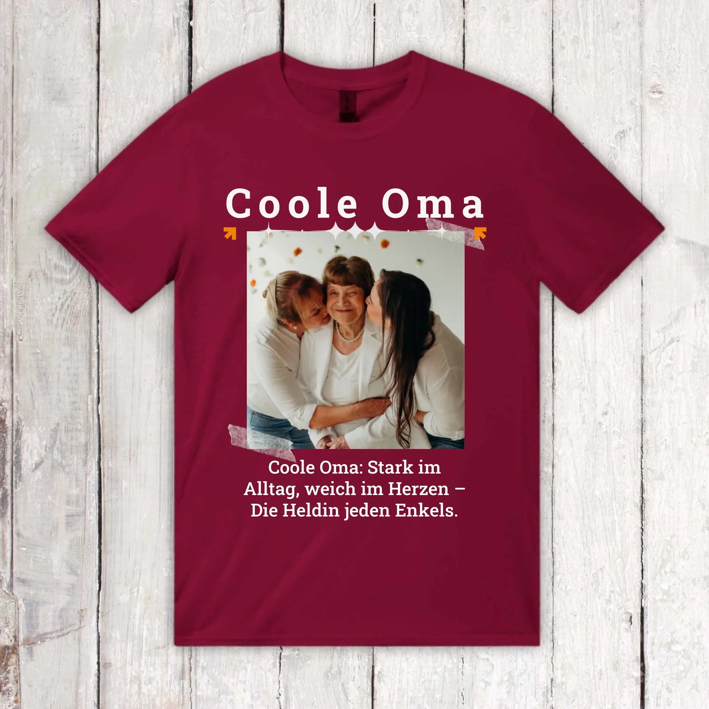 Personalisiertes T-Shirt Coole Oma mit Foto, Name und Text | Personalize Palace