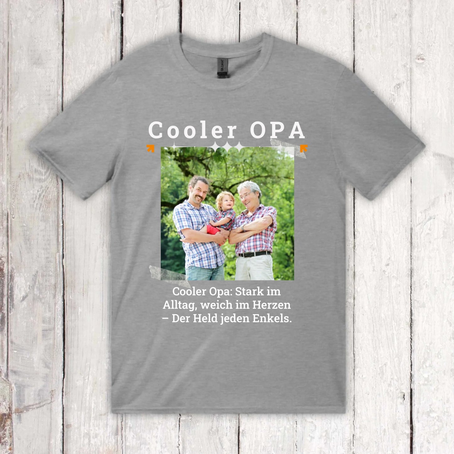 Personalisiertes T-Shirt Cooler OPA mit Foto, Name und Text | Personalize Palace