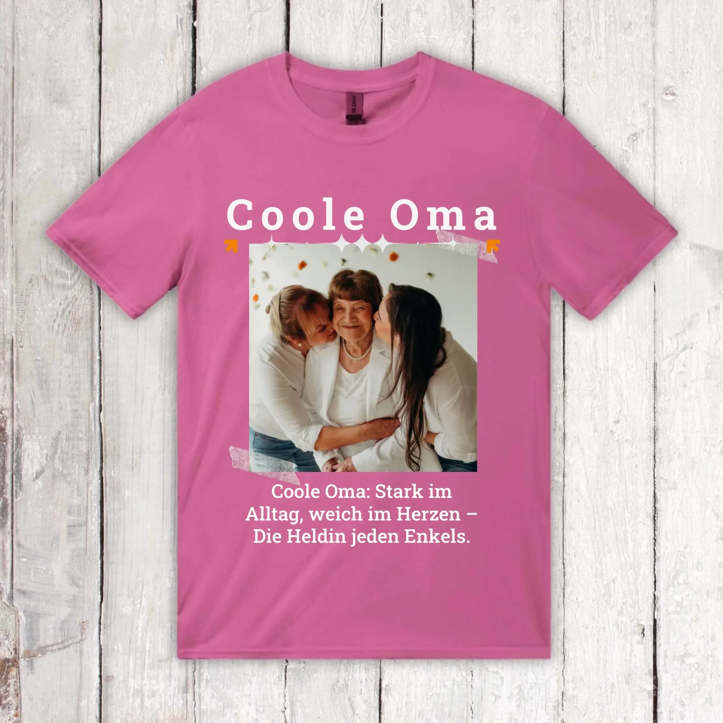 Personalisiertes T-Shirt Cooler OPA mit Foto, Name und Text