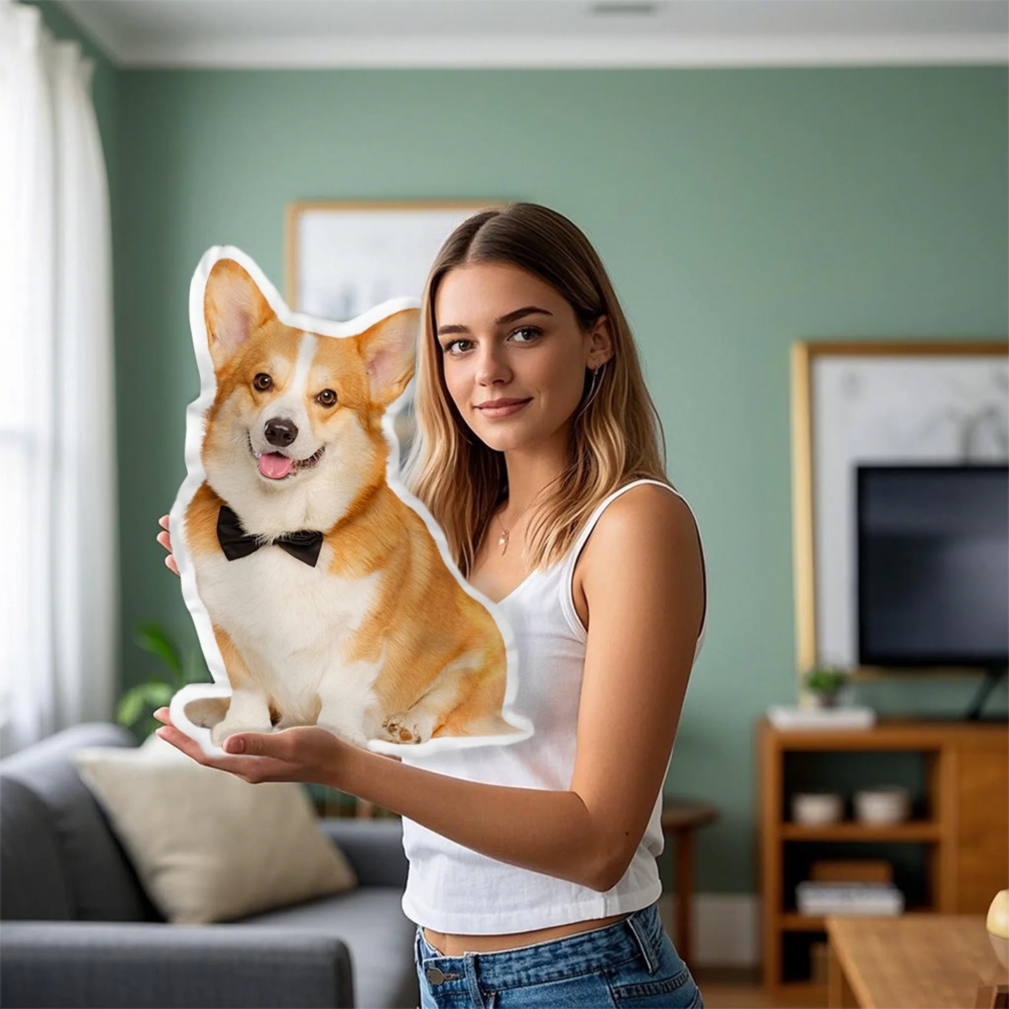 Formkissen Katze mit Foto – Personalisiertes Katzenkissen quer | Personalize Palace