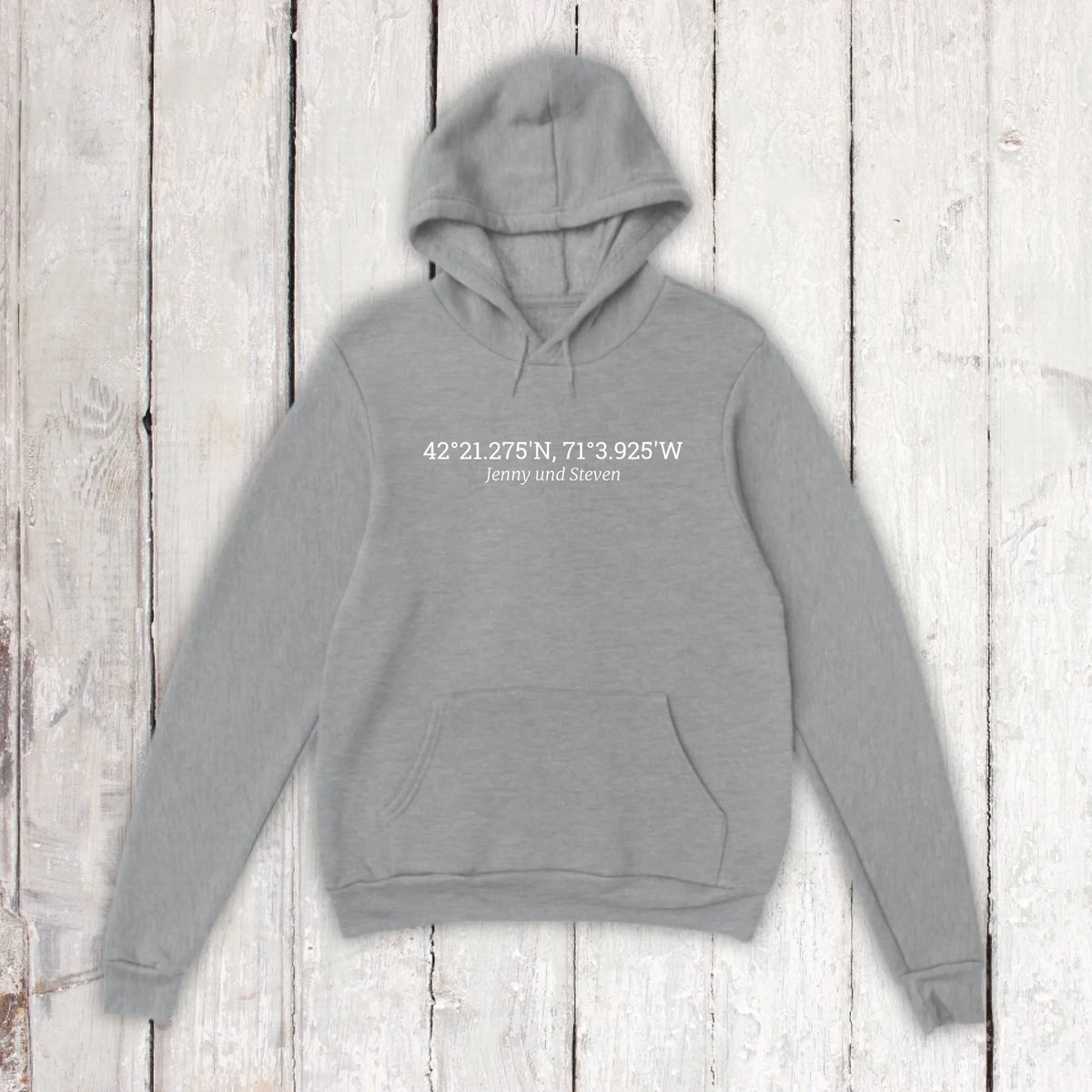 eure gemeinsamen Koordinaten - individueller Hoodie | Personalize Palace