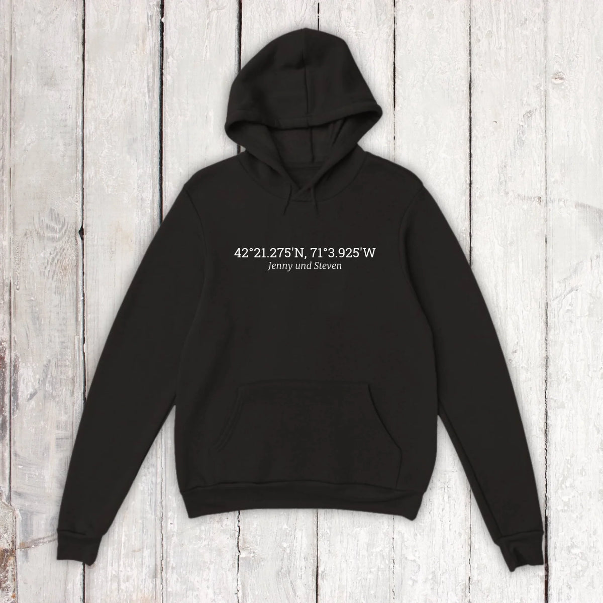eure gemeinsamen Koordinaten - individueller Hoodie | Personalize Palace