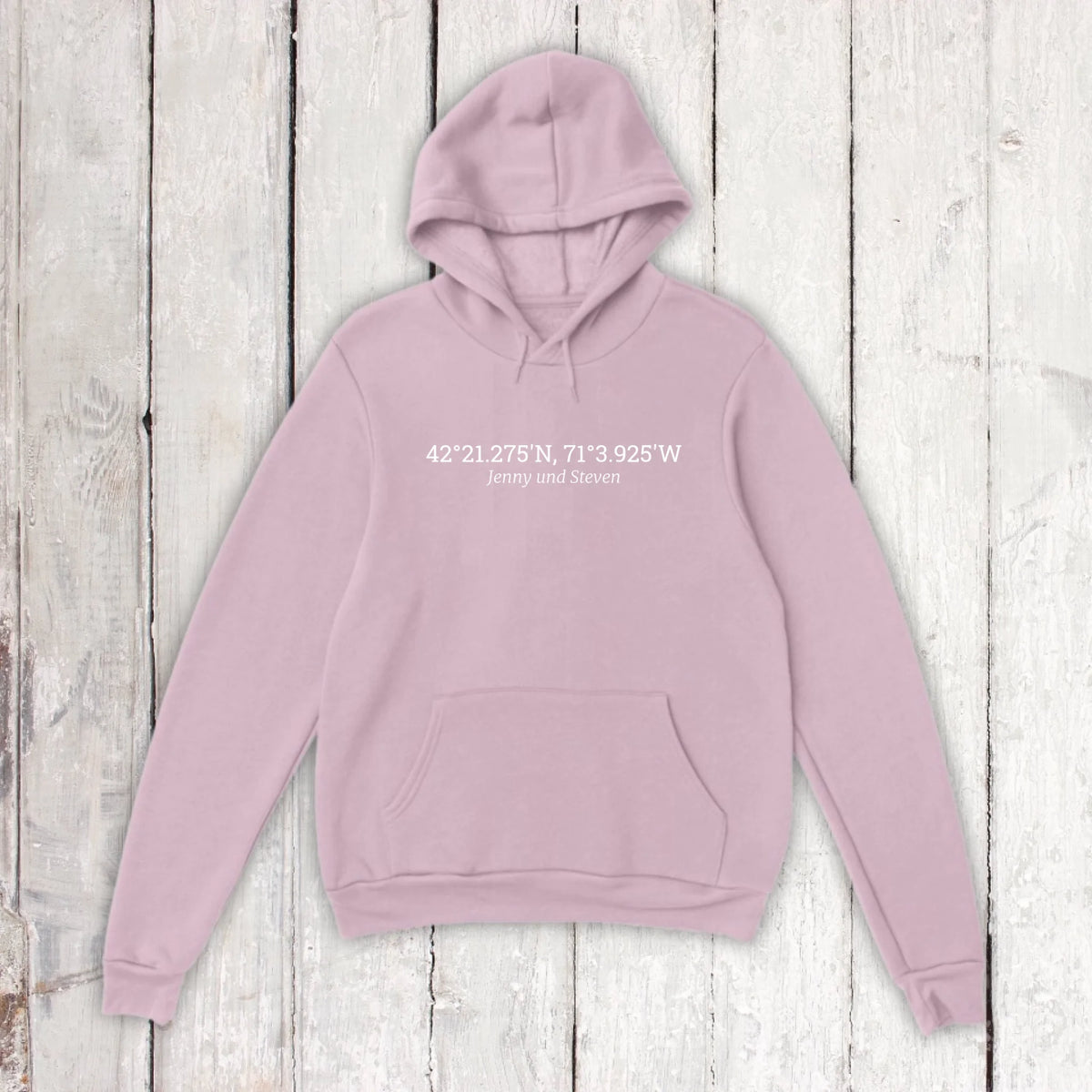 eure gemeinsamen Koordinaten - individueller Hoodie | Personalize Palace