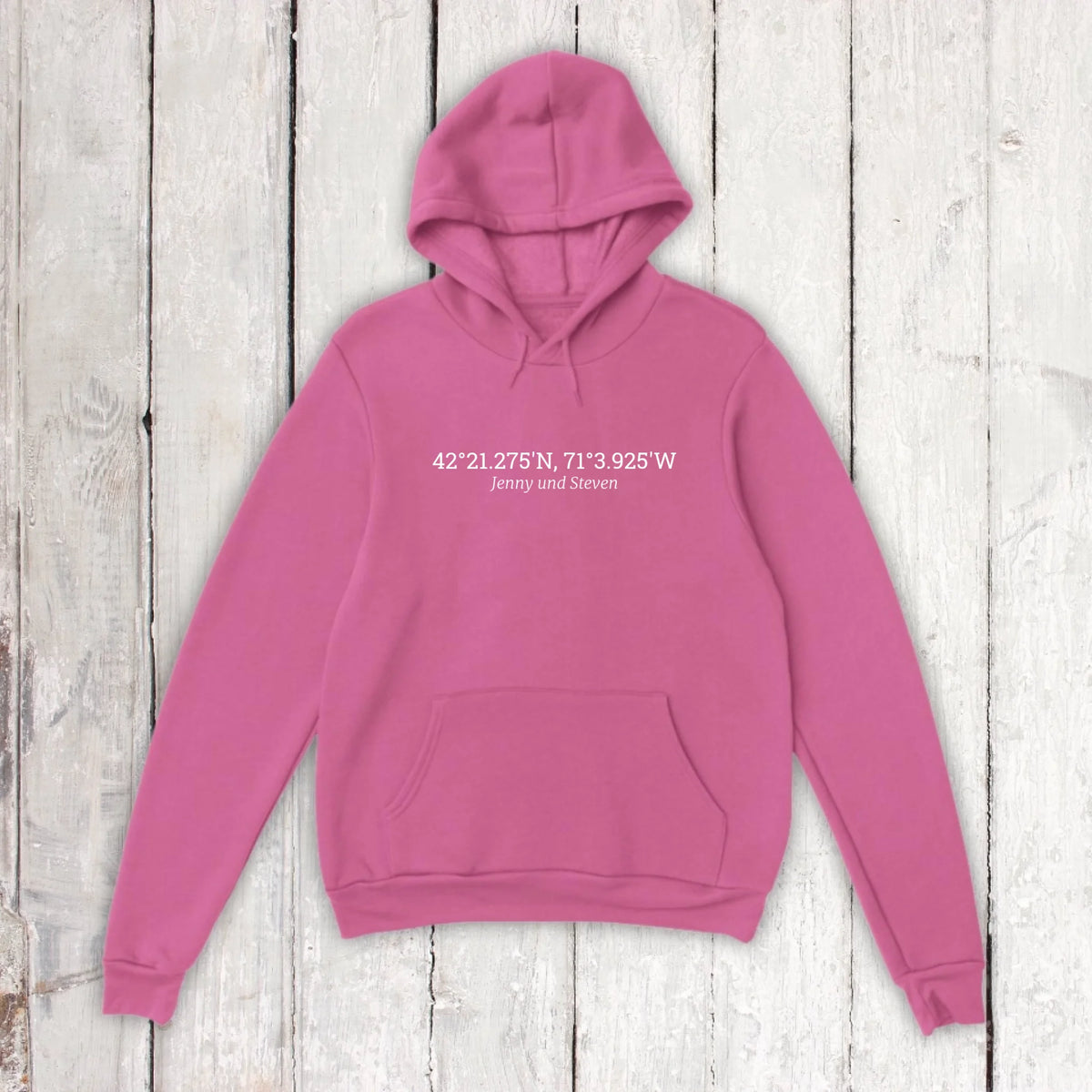 eure gemeinsamen Koordinaten - individueller Hoodie | Personalize Palace
