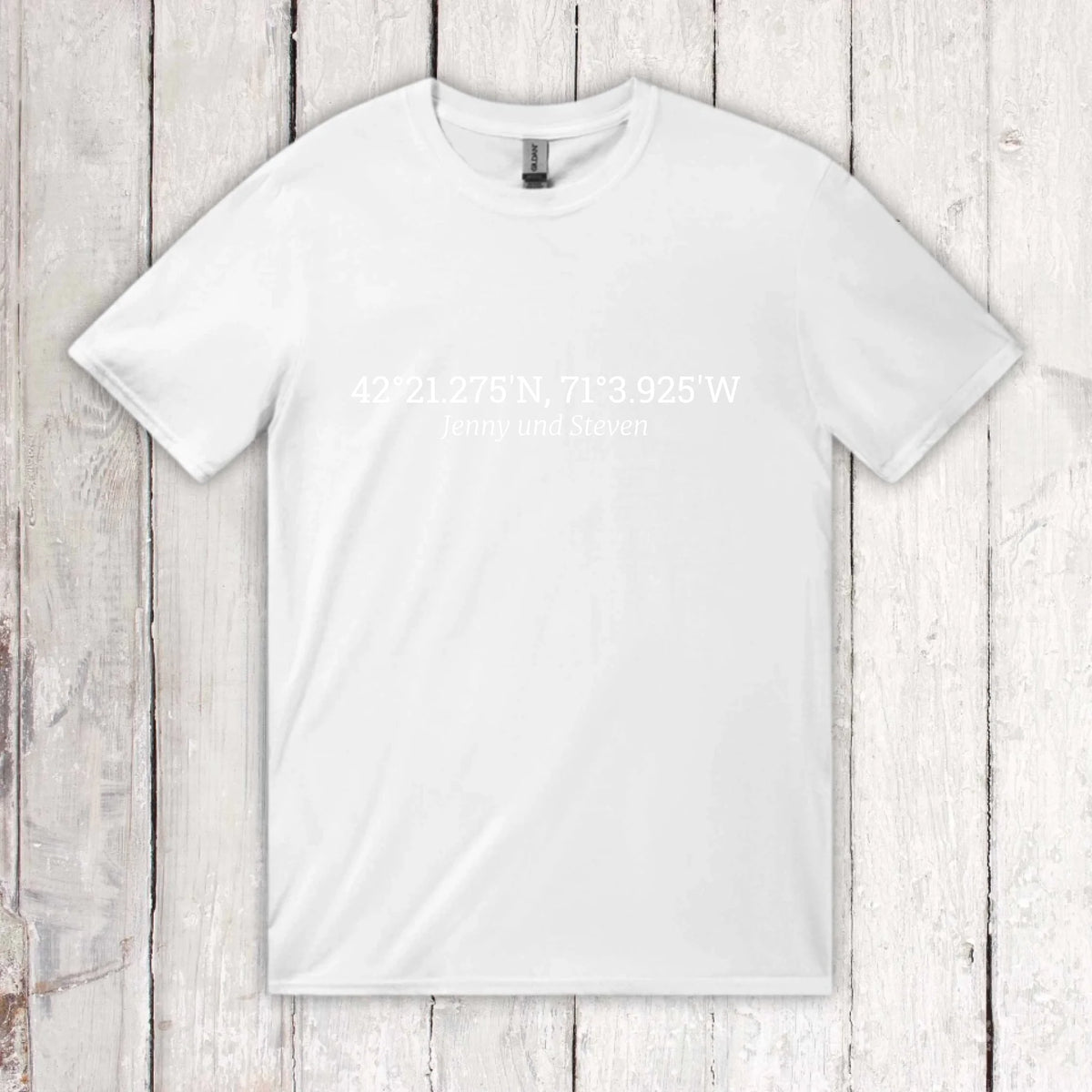 eure gemeinsamen Koordinaten - individuelles T-Shirt | Personalize Palace