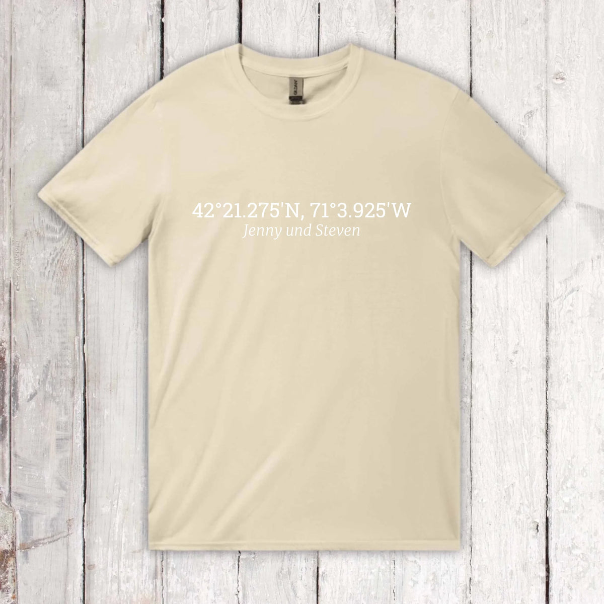 eure gemeinsamen Koordinaten - individuelles T-Shirt | Personalize Palace
