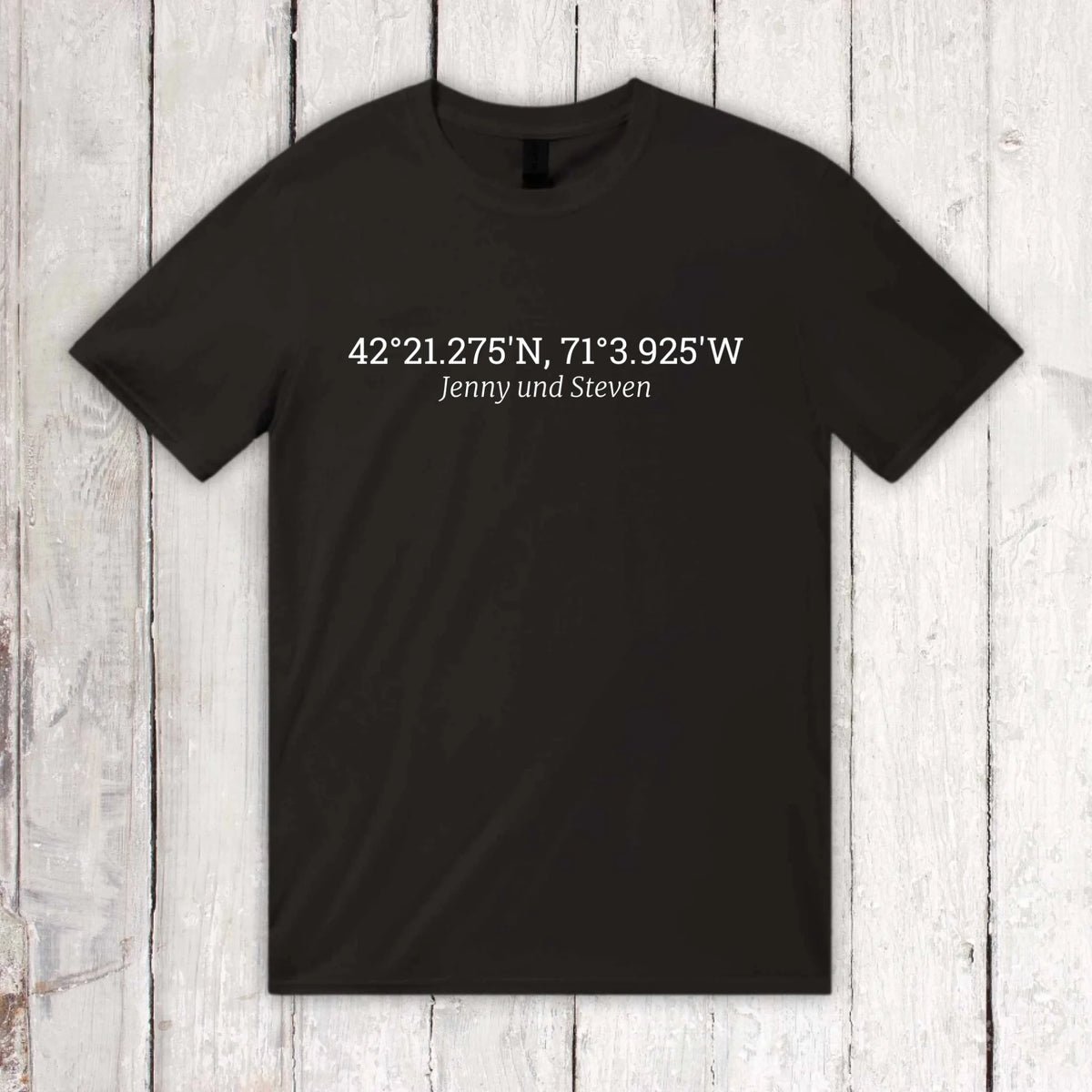 eure gemeinsamen Koordinaten - individuelles T-Shirt | Personalize Palace