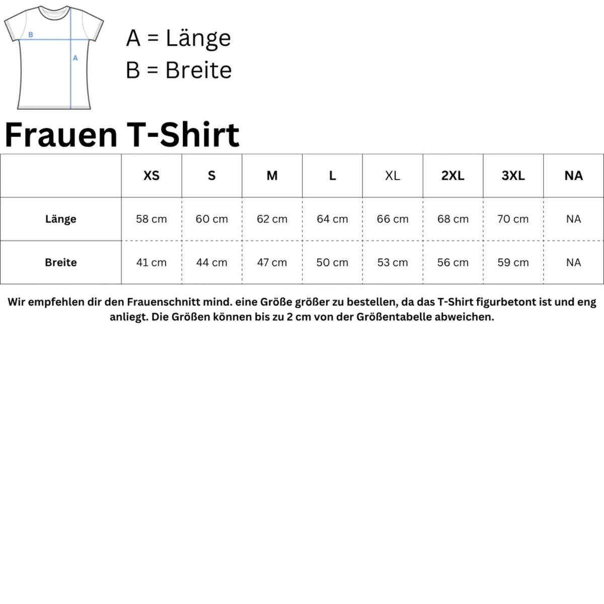 größentabelle gelato t shirts Frauen T-Shirt