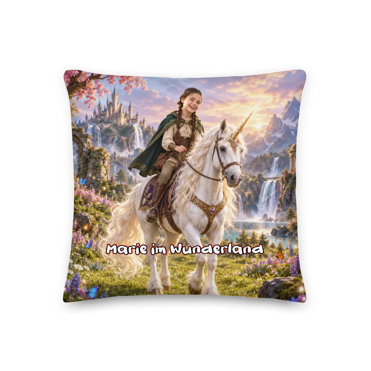 Personalisierte Einhorn-Decke – Dein Kind in der magischen Fantasiewelt | Personalize Palace