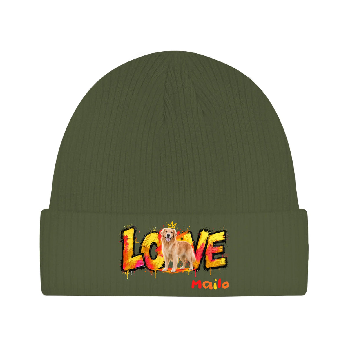Personalisiertes Cap mit Hund oder Katze – LOVE Street Art Graffiti | Personalize Palace