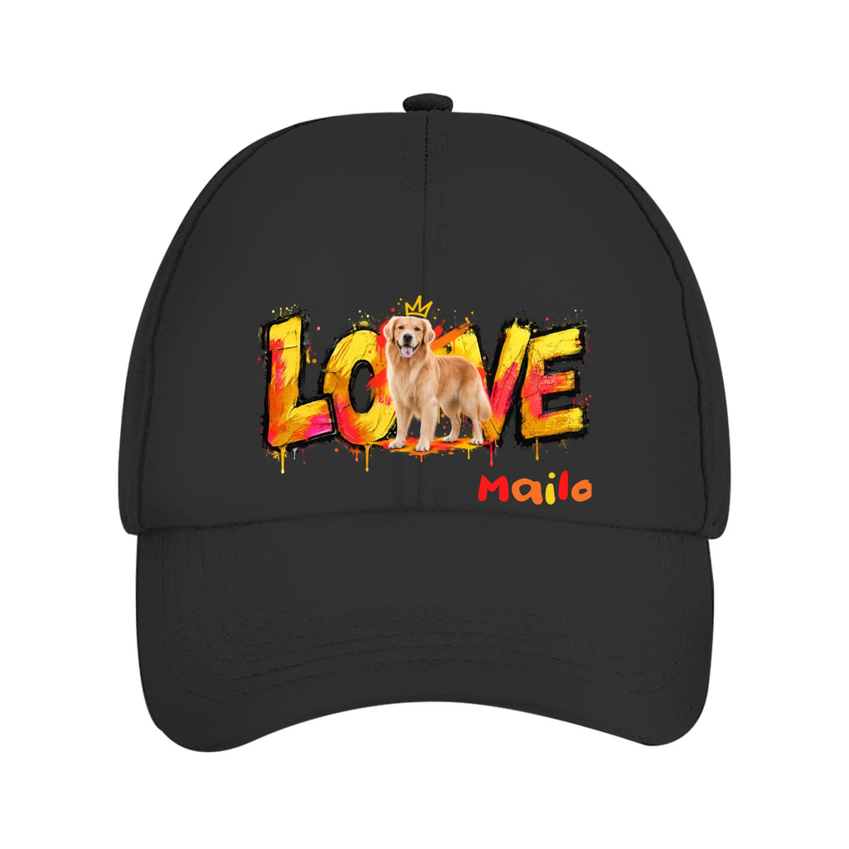 front_Black_Familien Cap - individuelles Cap_mockup