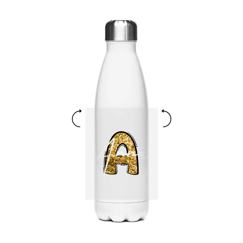 Mit Foto und Initialen - individuelle Büro Thermoflasche