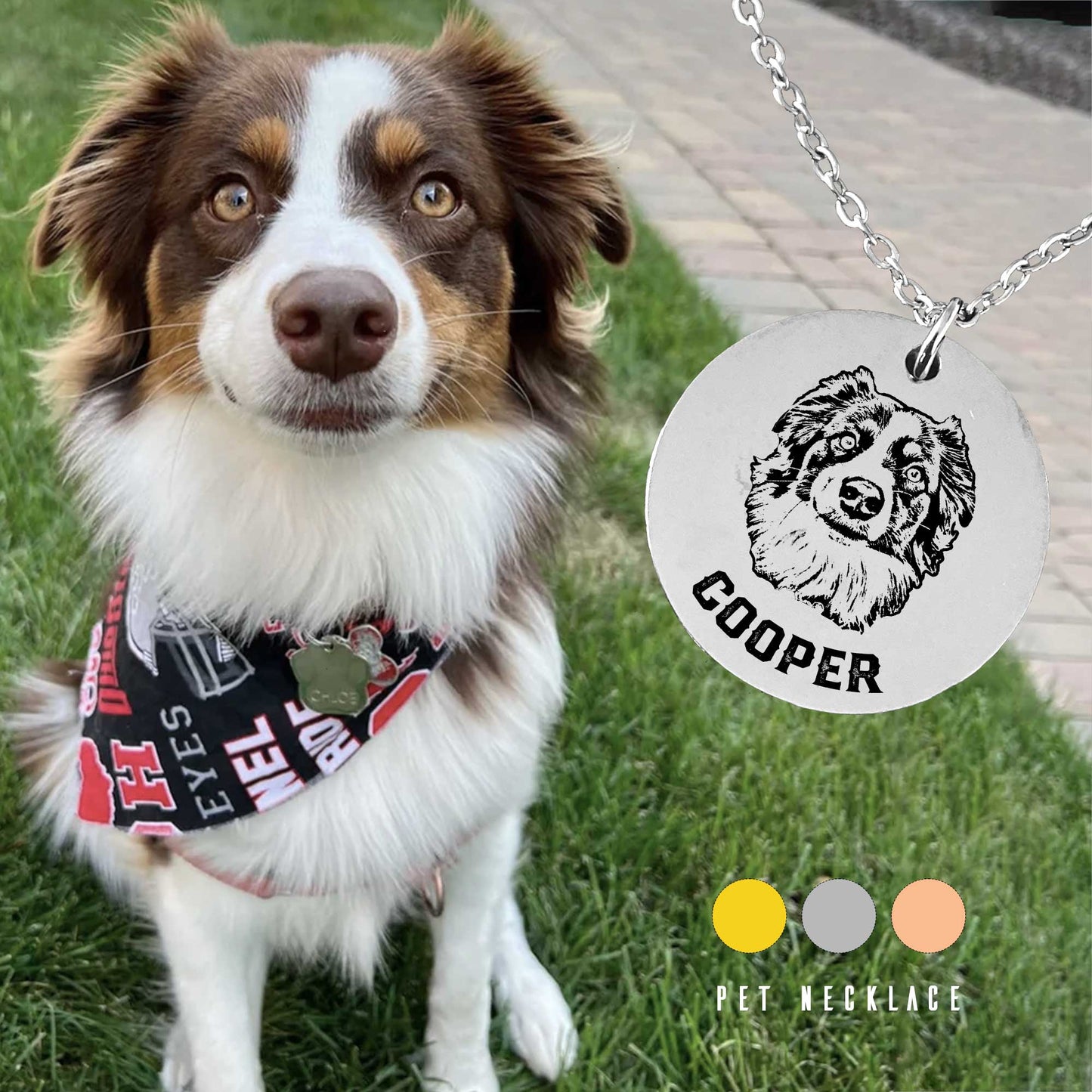Personalisierter Schmuck: Haustier Halskette - Individuelle Halskette | Personalize Palace