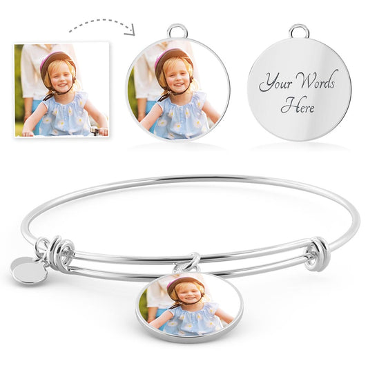 Armband mit Foto und Gravur - individuelles Armband