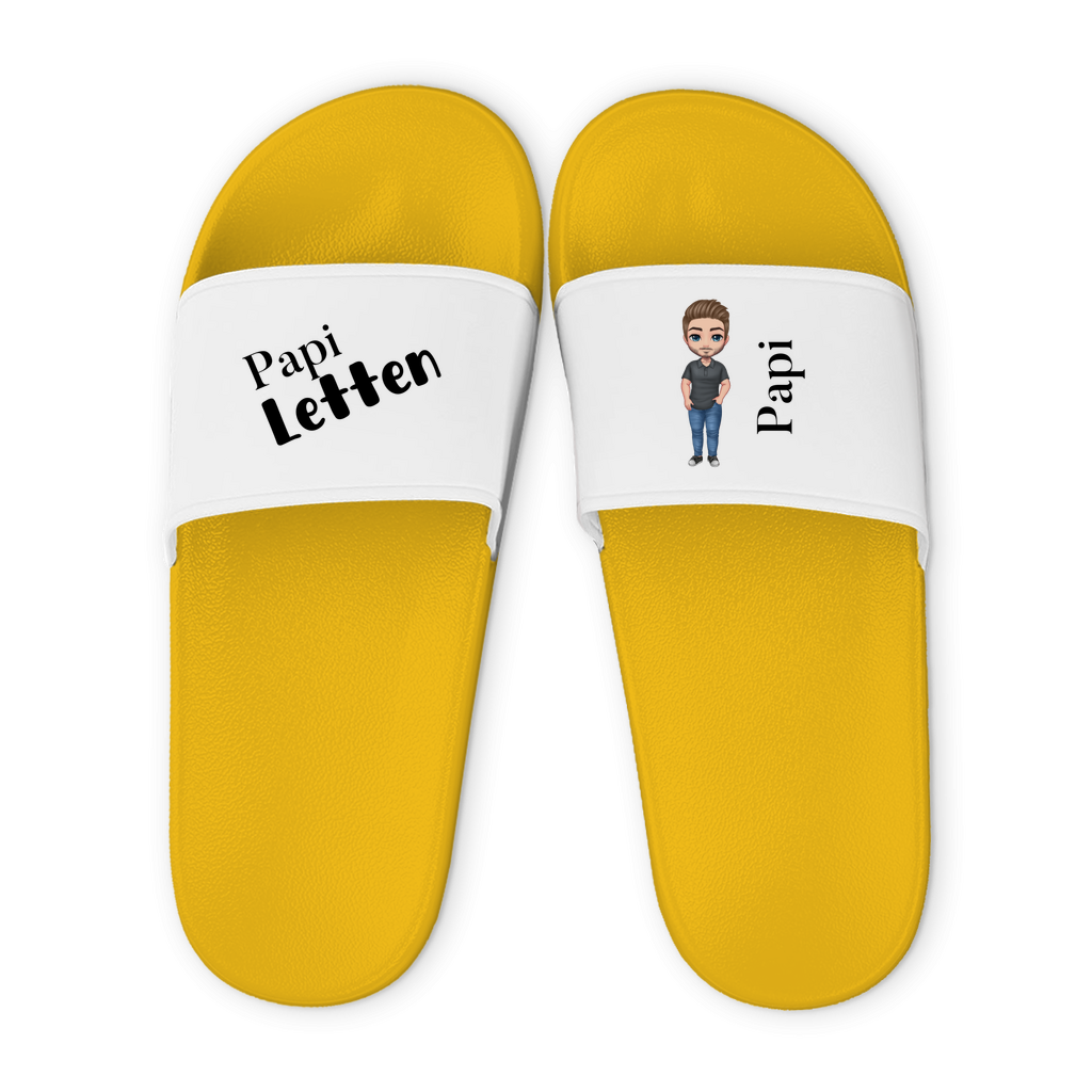 Papi Letten mit Papa auf dem Latsch - individuelle Badelatschen