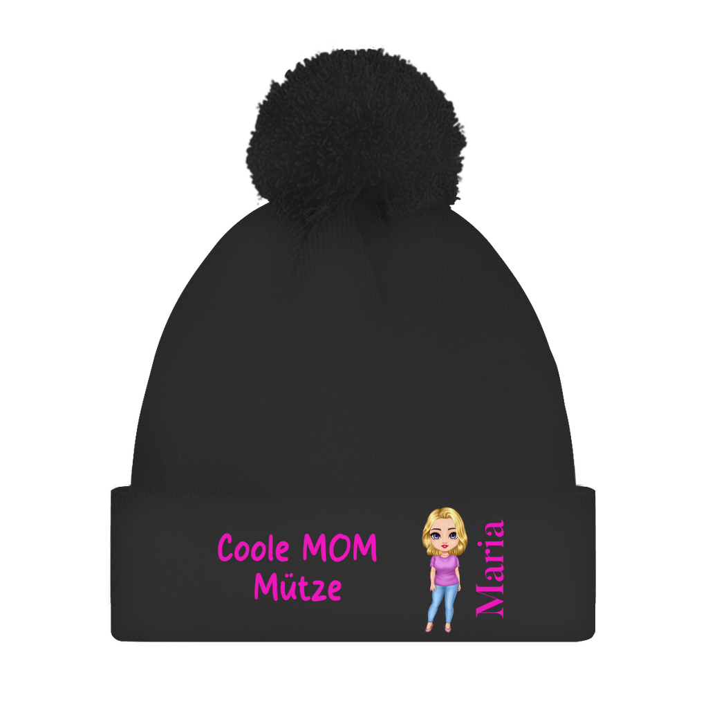 Coole Mom Mütze - individuelle Bommelmütze