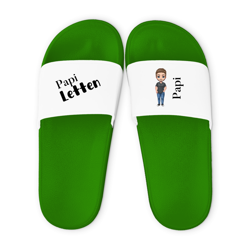 Papi Letten mit Papa auf dem Latsch - individuelle Badelatschen