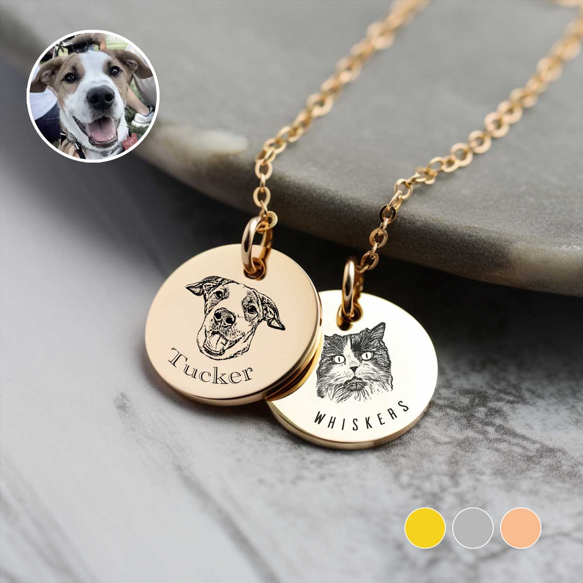 Personalisierter Schmuck: Haustier Halskette - Individuelle Halskette | Personalize Palace