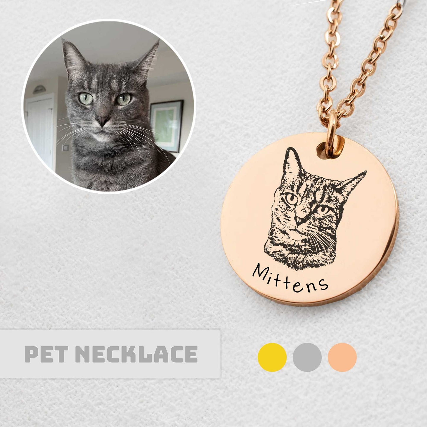 Personalisierter Schmuck: Haustier Halskette - Individuelle Halskette | Personalize Palace